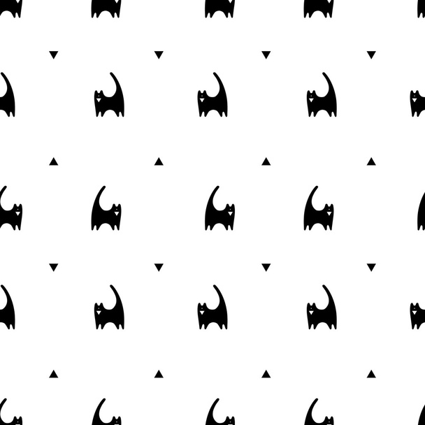 Vector seamless pattern with cats - Vektori, kuva