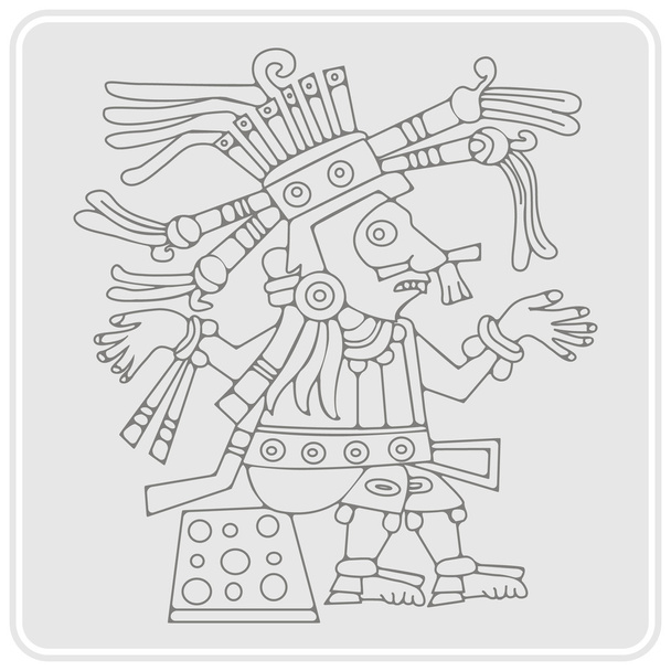 icona monocromatica con simboli dei codici aztechi
   - Vettoriali, immagini