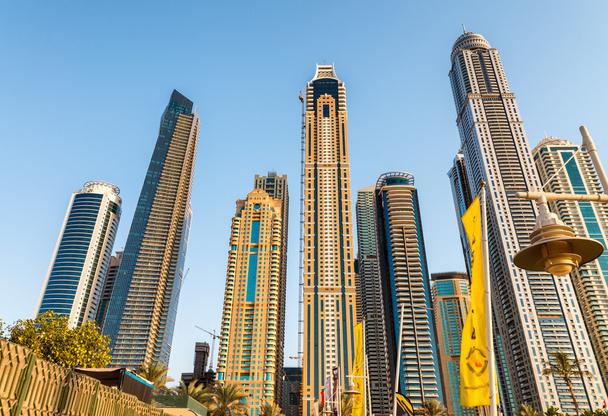 Дубай Марина будівель в сутінки, ОАЕ - Фото, зображення