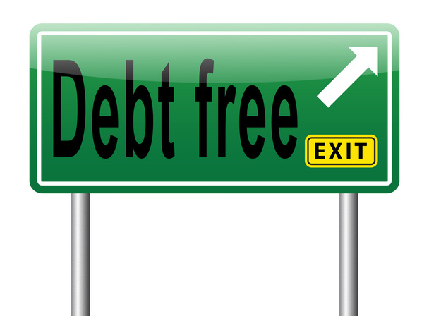 debt free zone - Photo, Image