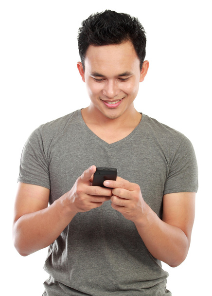 Man texting message - Фото, изображение