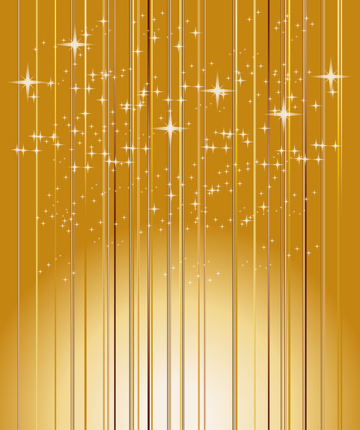 Lichtstrahlen, Sterne, золото, dekorativ, Hintergrund - Вектор, зображення