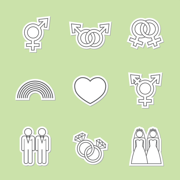ЛГБТ символ значок
 - Вектор, зображення