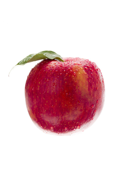 Tiro de manzana roja con gotas de agua
 - Foto, Imagen