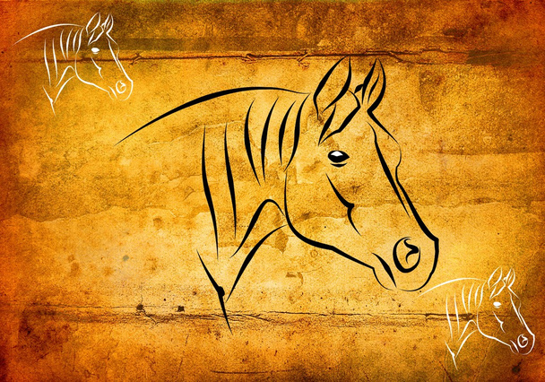 Άλογο εικονογράφηση εικόνα σχεδιάζω τέχνης - Φωτογραφία, εικόνα