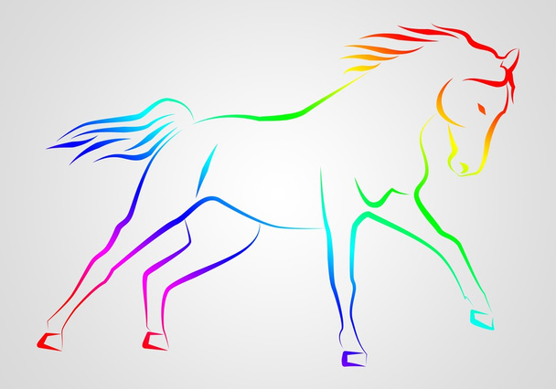 Projekt sztuka ikona ilustracja koń - Zdjęcie, obraz