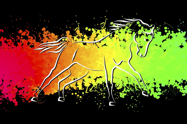 Horse illustration icon art design - Photo, Image