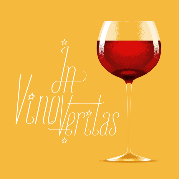ποτήρι κόκκινο κρασί διανυσματικά εικονογράφηση - Διάνυσμα, εικόνα