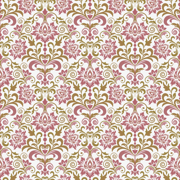 Vector damask seamless pattern background - Vecteur, image