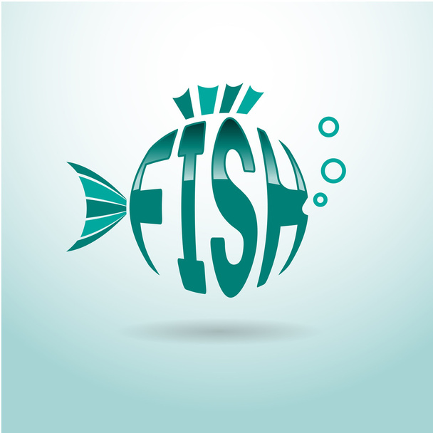Fish logo ball - Vector, Image