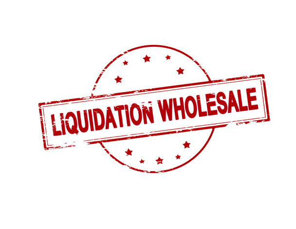 Liquidation wholesale stamp - Vector, Image