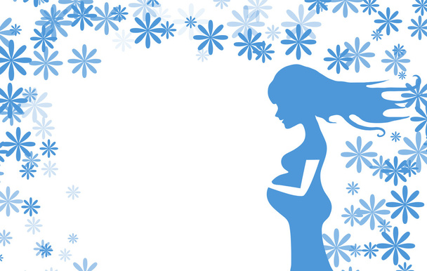 terhesség kártya fiú - Vektor, kép