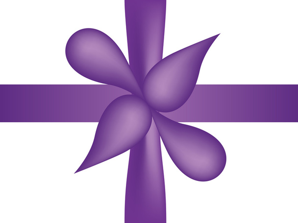 violet bow and tape - Vector, Imagen