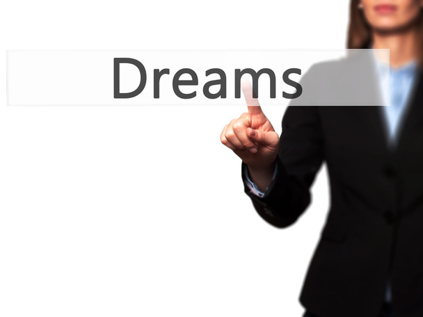 Dreams - Imprenditore mano premendo il pulsante sul touch screen inte
 - Foto, immagini