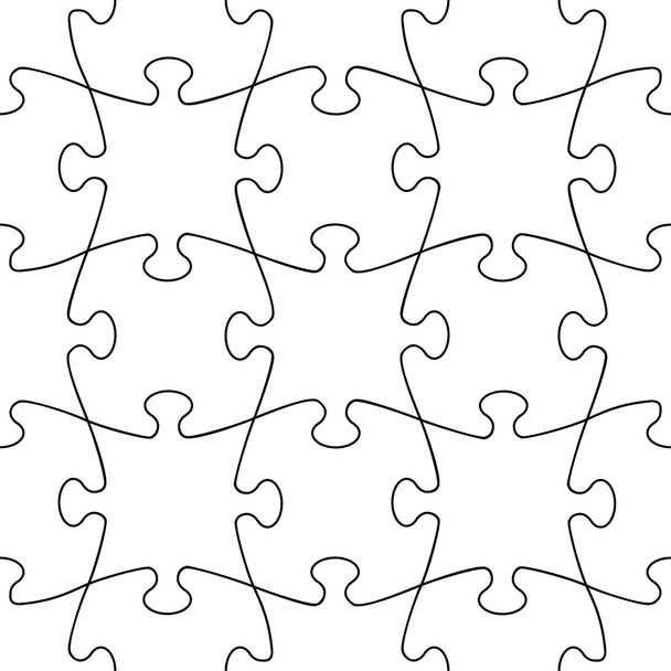 transparent seamless puzzle - Vector, Image