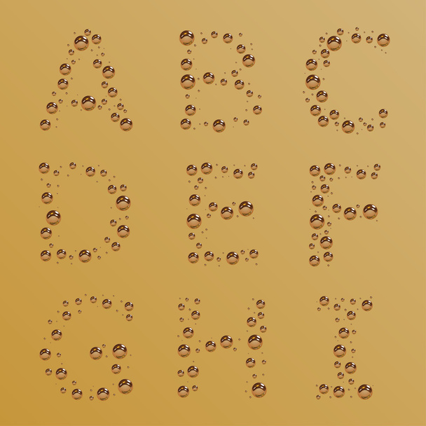bubble alphabet - part 1 - Vector, afbeelding