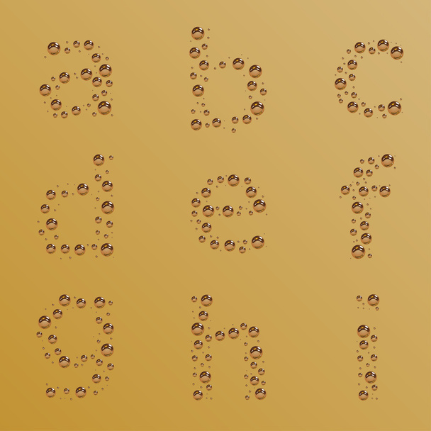bubble alphabet - part 1 - Διάνυσμα, εικόνα