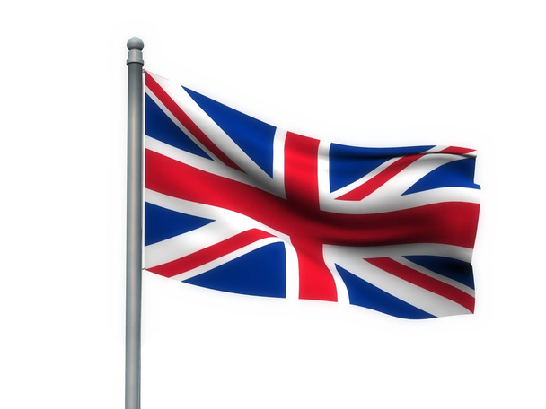 Nation flag on white background 3d rendering - Foto, Imagem