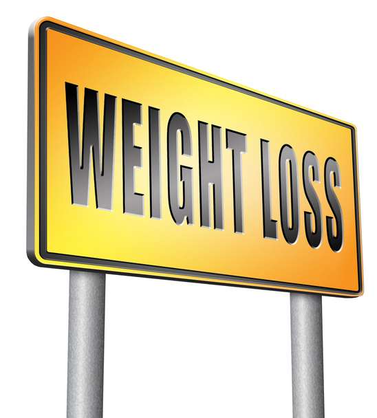weight loss road sign billboard - Foto, imagen