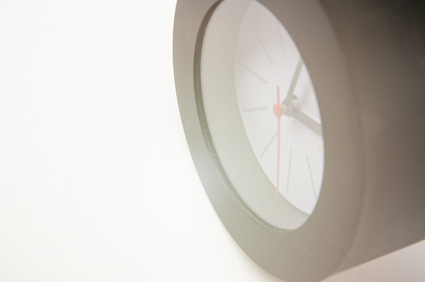 Fekete óra elszigetelt fehér background - Fotó, kép