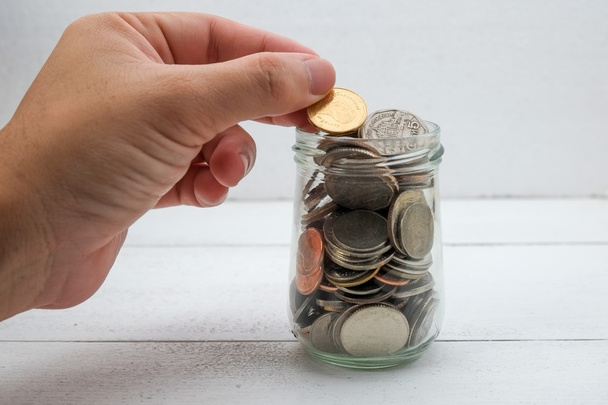save money for investment concept Hands holding money - Foto, Bild
