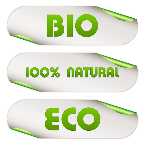 Eco stickers - Wektor, obraz