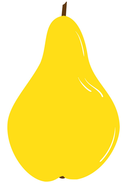Ripe yellow pear - Vettoriali, immagini