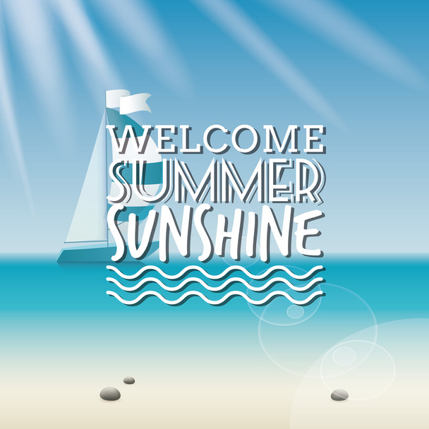 Summer Vacation label - Vector, Image