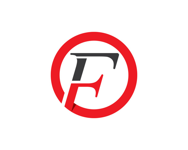 F Buchstabe Logo Vorlage - Vektor, Bild