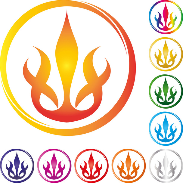 Logo, ikon, gomb, Feuer - Vektor, kép