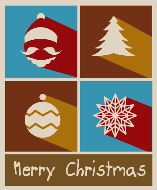 クリスマスグリーティングカードデザイン - ベクター画像