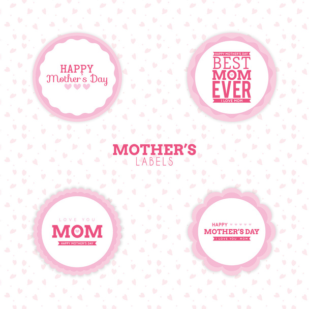 Mother Day labels - Vector, afbeelding
