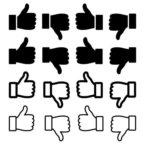thumbs up set - Vector, Image