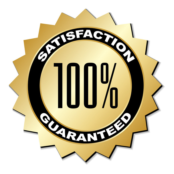 satisfaction guaranteed label - Vector, Image