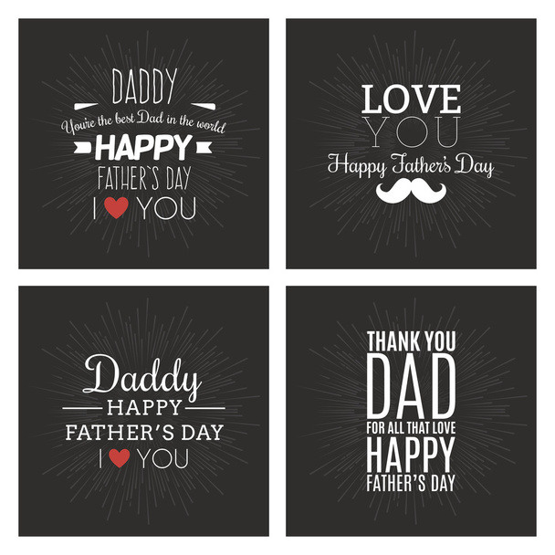 father day labels - Vector, afbeelding