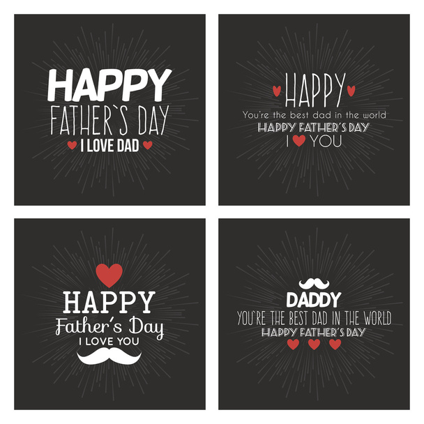 father day labels - Vector, imagen