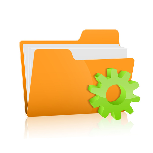 file folder isolated on a white background - Vetor, Imagem