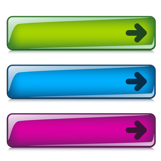 glossy buttons - Vector, imagen