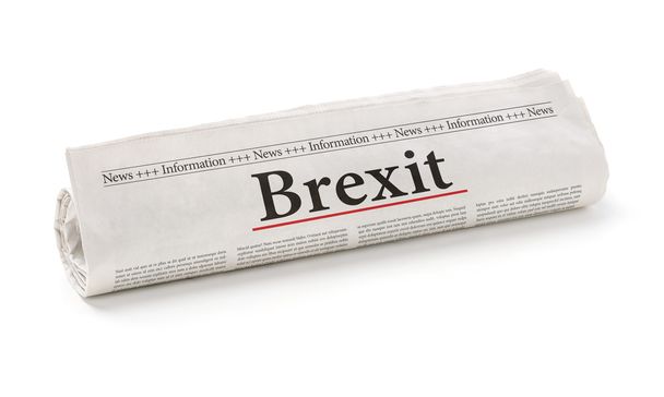 Periódico enrollado con el titular Brexit
 - Foto, Imagen