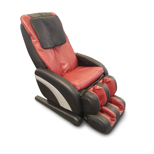 Piros bőr kényelmes fekvő masszázs széket. A Shiatsu, T - Fotó, kép