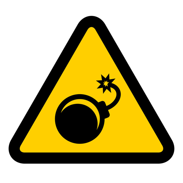 bomb warning sign - Vecteur, image
