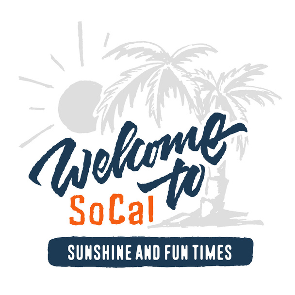 'Welcome to So Cal'  - Vector, afbeelding