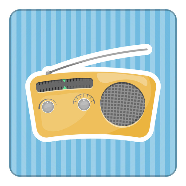 Kolorowe ikony radia - Wektor, obraz
