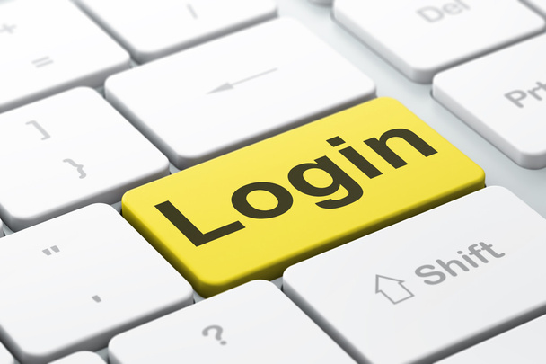 Security concept: Login on computer keyboard background - Фото, изображение