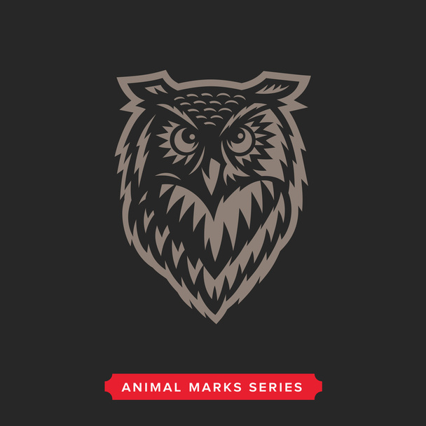 Owl Head Símbolo gráfico original
. - Vector, Imagen