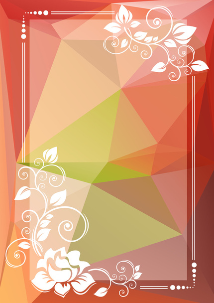 red floral border - Вектор,изображение