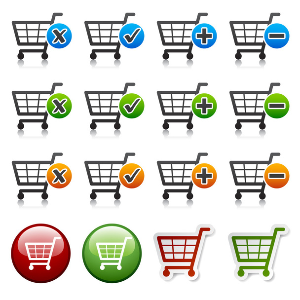 add delete shopping cart item - Vector, Image