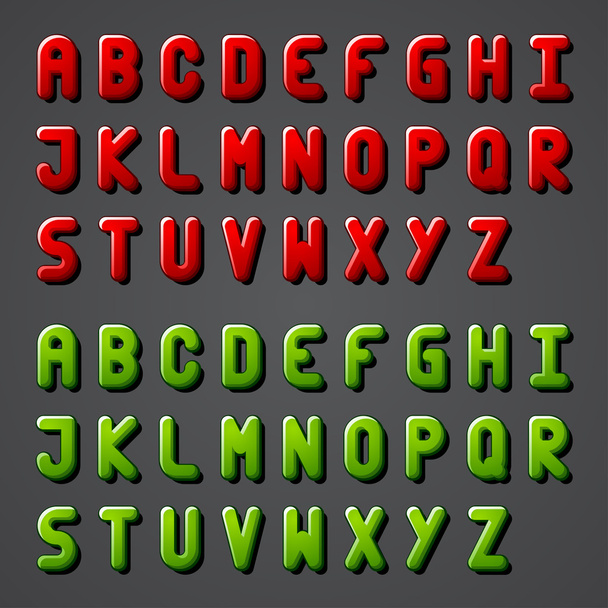 shiny font alphabet - Вектор,изображение
