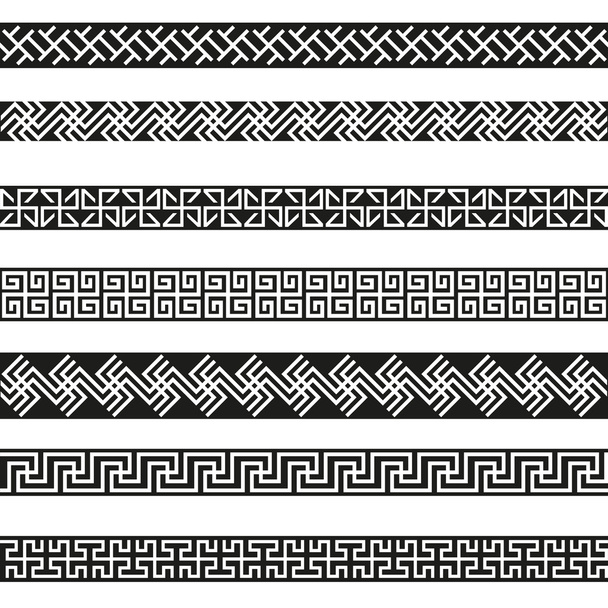 Old greek border designs vector set - Vector, Image