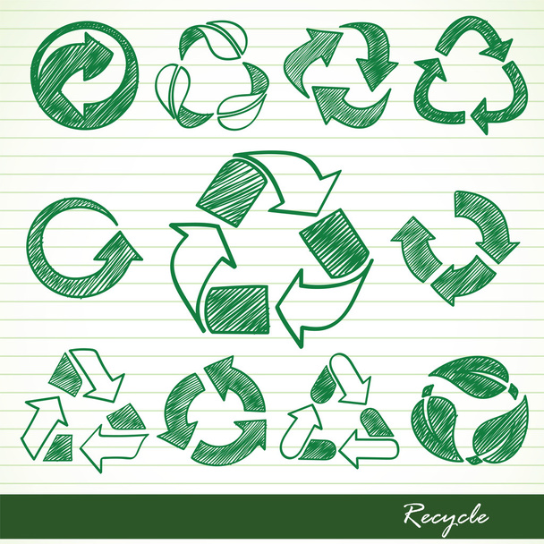 recycle icons vector - ベクター画像
